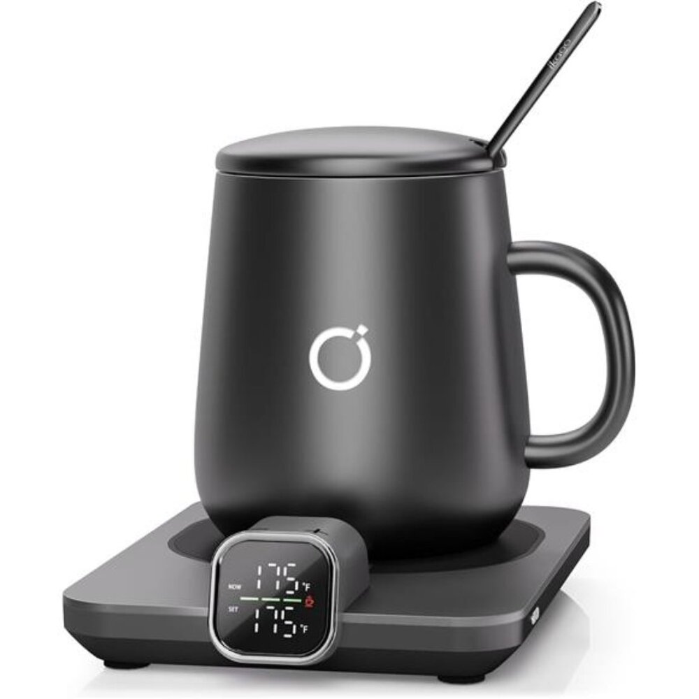 Smart Heated Coffee Mug Warmer & Mug Set - Heated Coffee Warmer with Auto Shut